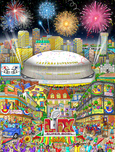 Charles Fazzino Charles Fazzino Super Bowl LIX: New Orleans (DX)